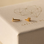 Diamant Flachrücken Ohrstecker Set – Luftli