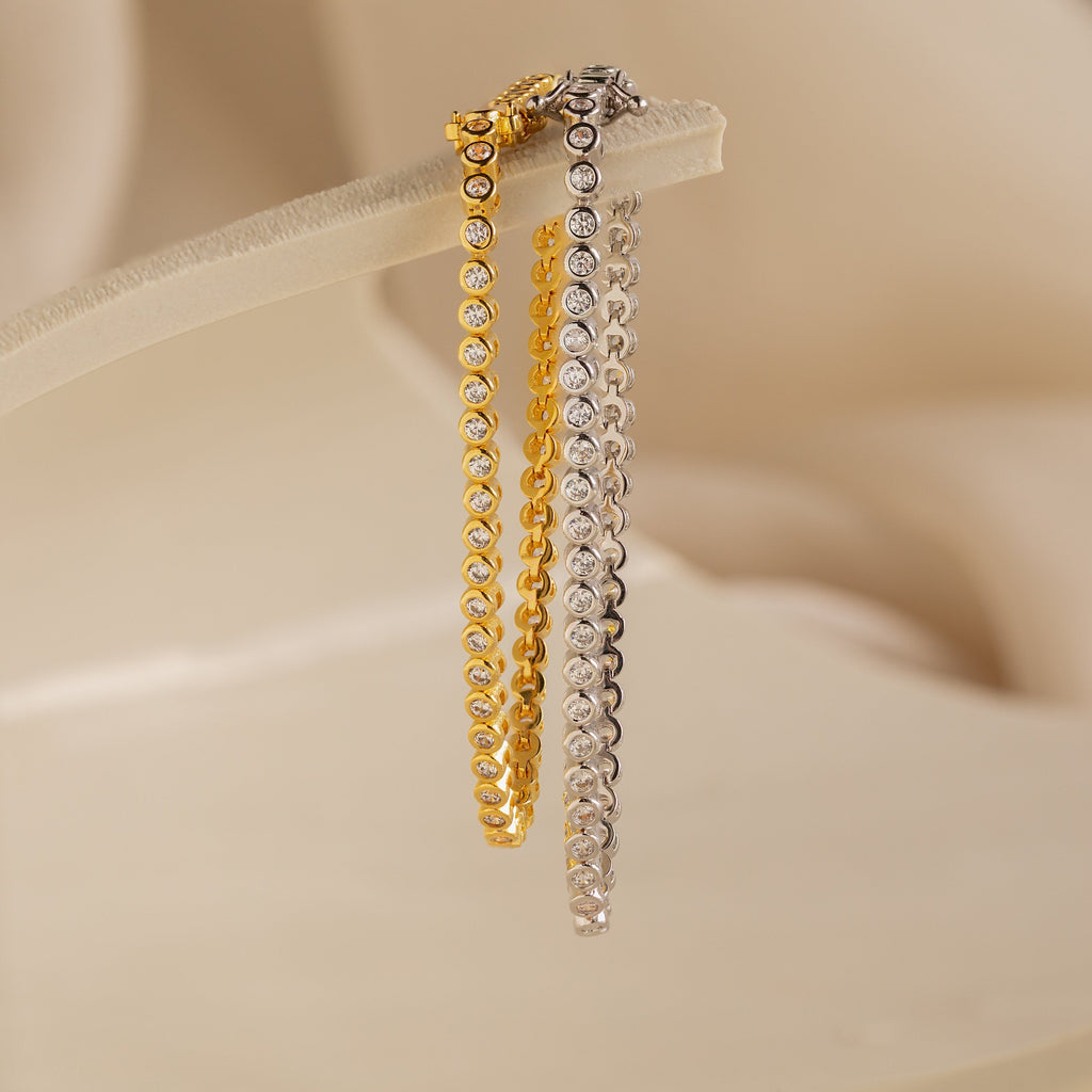 Diamant Zargen Tennis Armband – Luftli