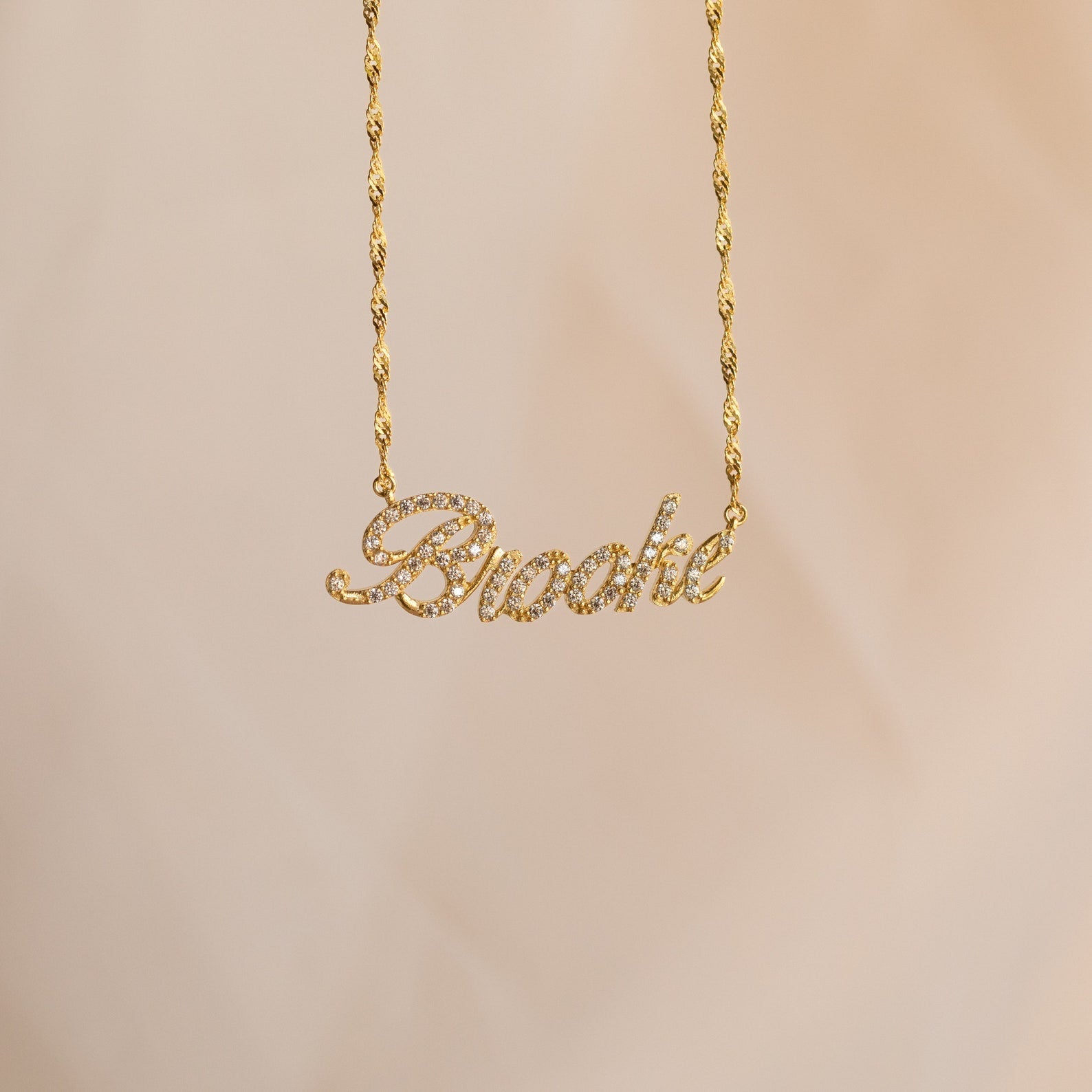 Elegante Pavé Namenskette – Luftli