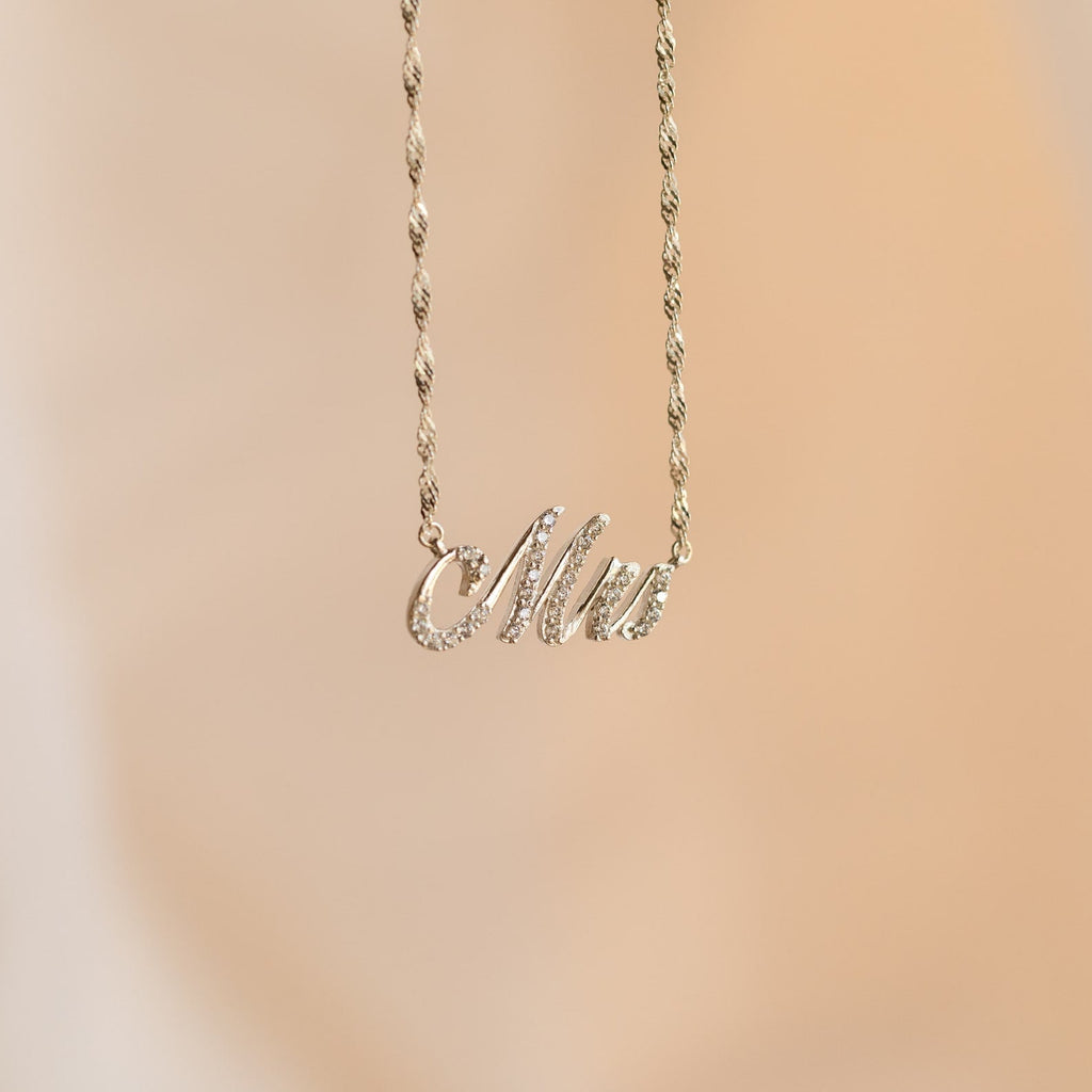 Elegante Pavé Namenskette – Luftli