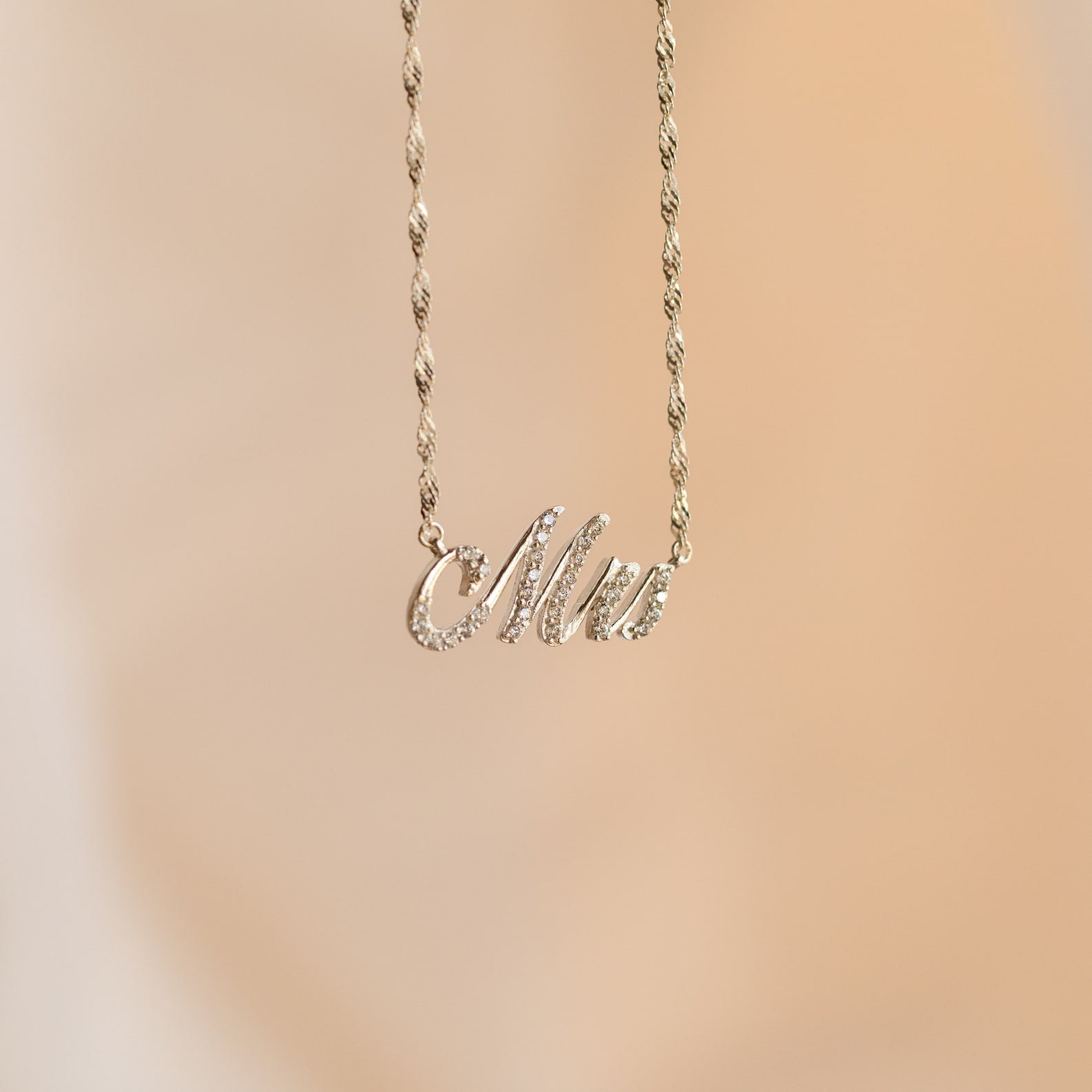 Elegante Pavé Namenskette – Luftli