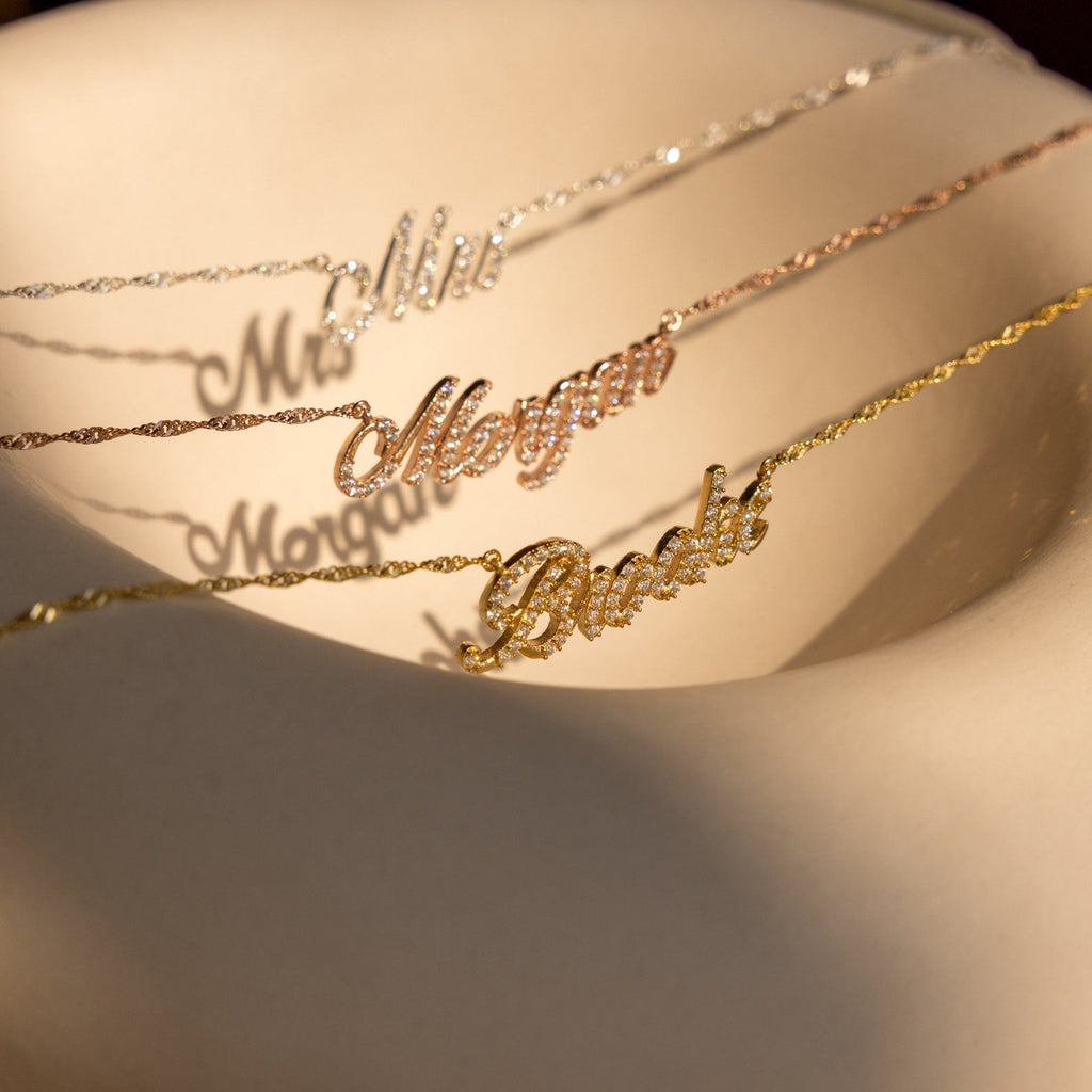 Elegante Pavé Namenskette – Luftli