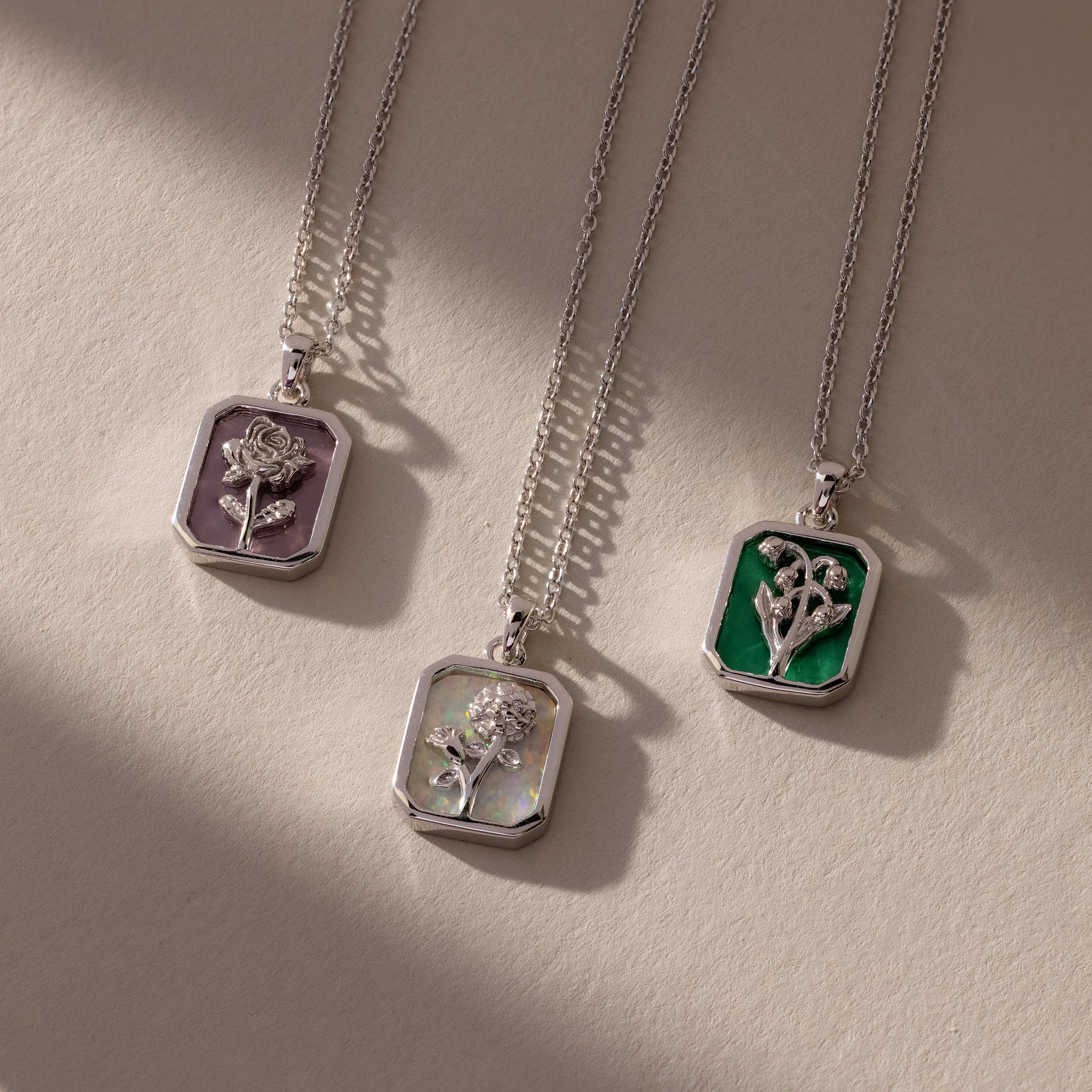 Geburtsblumen Charm Halskette – Luftli
