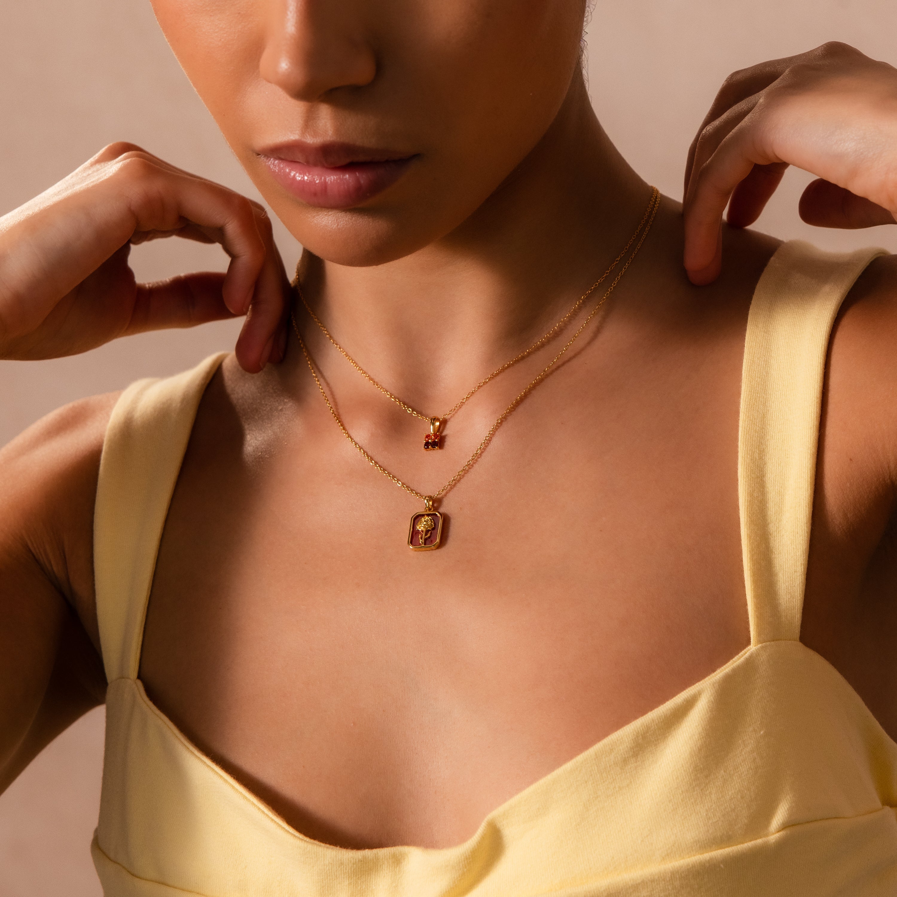 Geburtsblumen Charm Halskette – Luftli