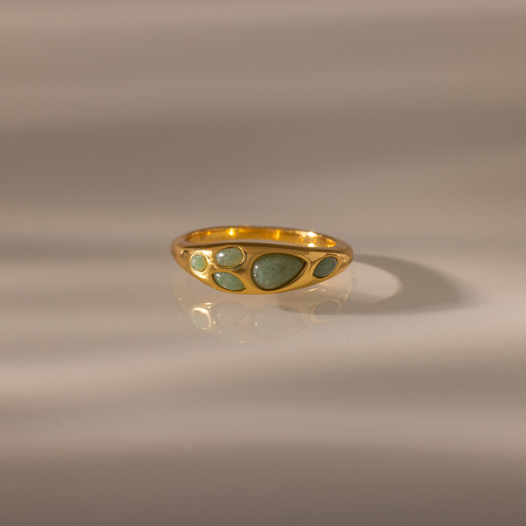 Jade Tautropfen Ring – Luftli
