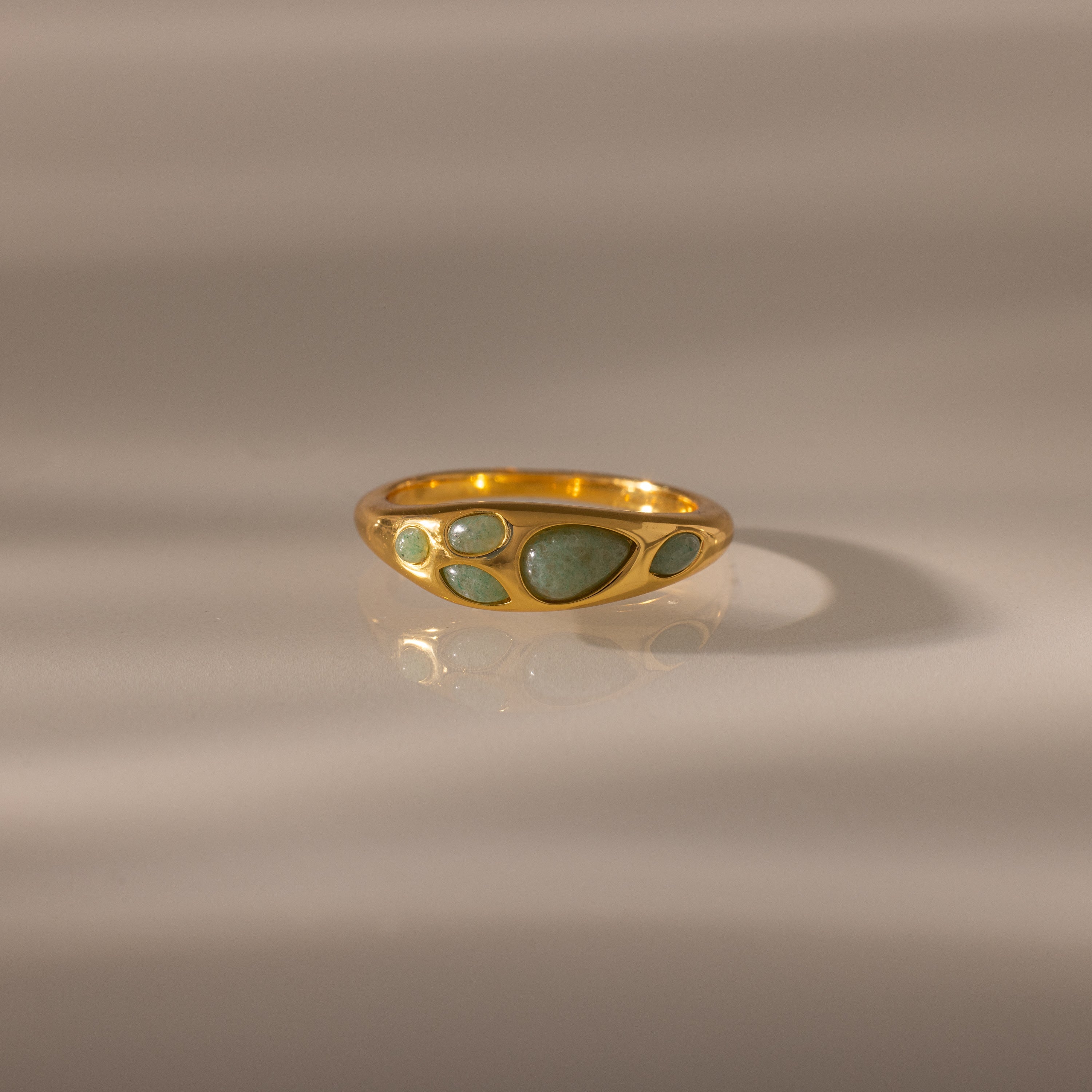 Jade Tautropfen Ring – Luftli