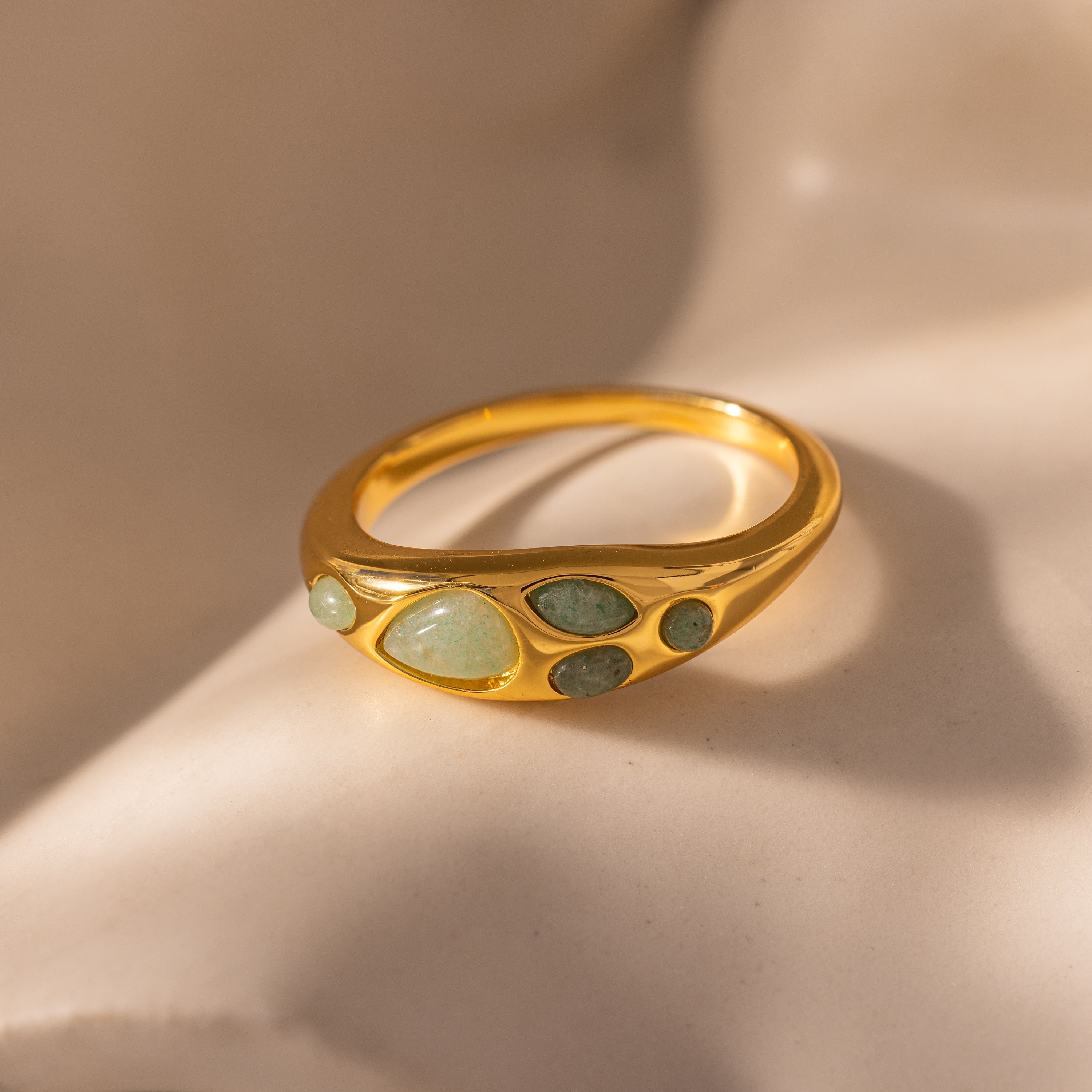 Jade Tautropfen Ring – Luftli