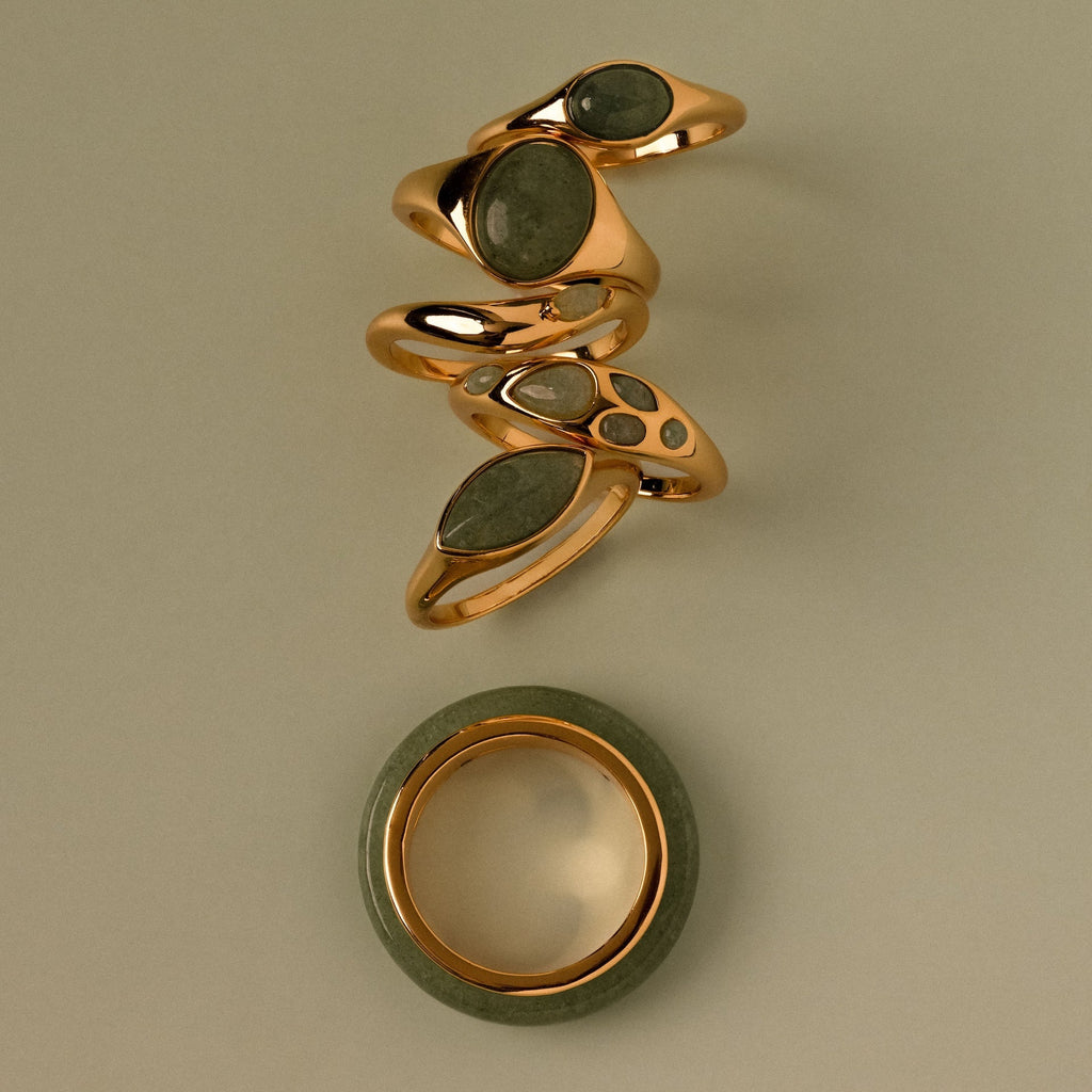 Jade Tautropfen Ring – Luftli