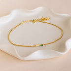 Mehrfach Baguette Geburtsstein Armband – Luftli