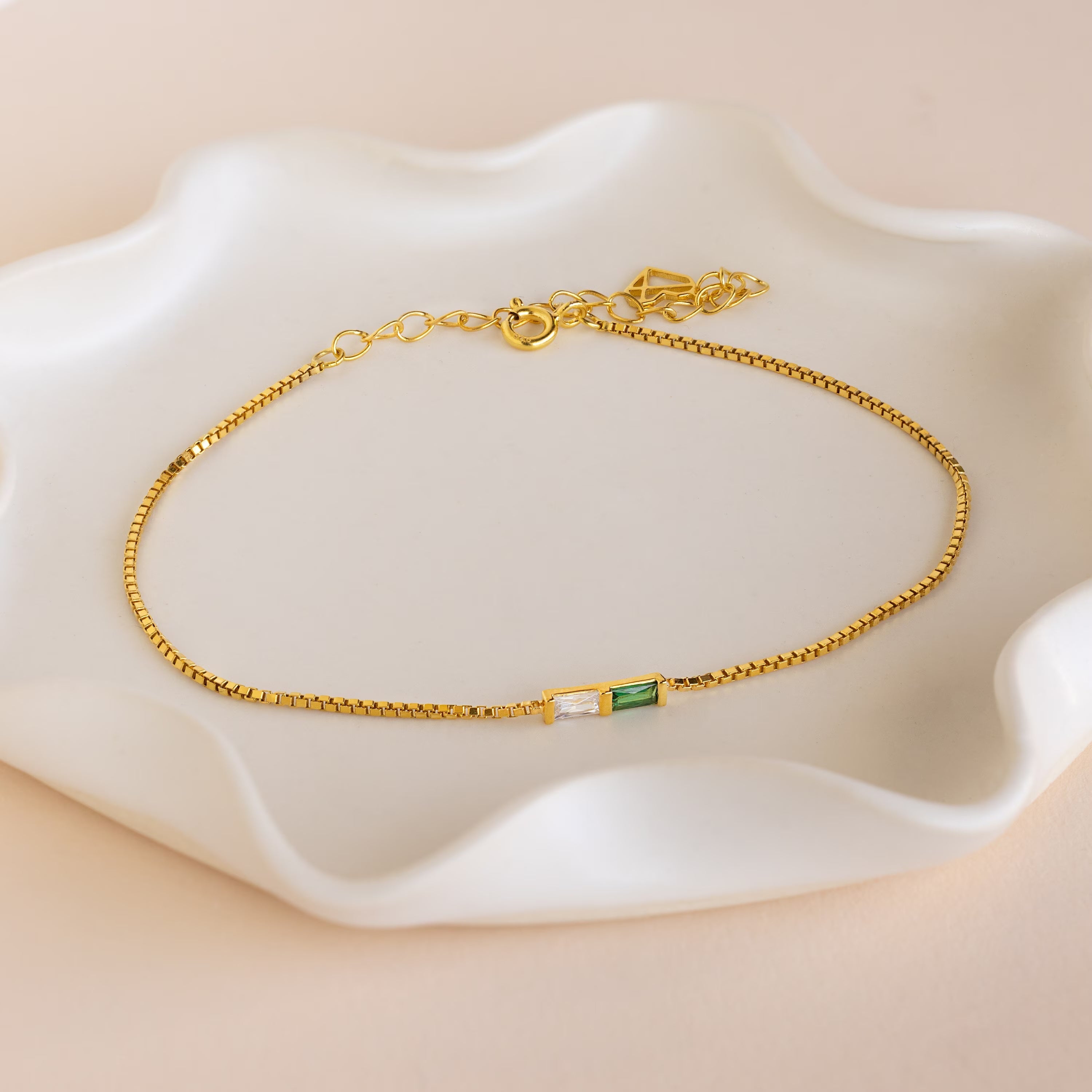 Mehrfach Baguette Geburtsstein Armband – Luftli