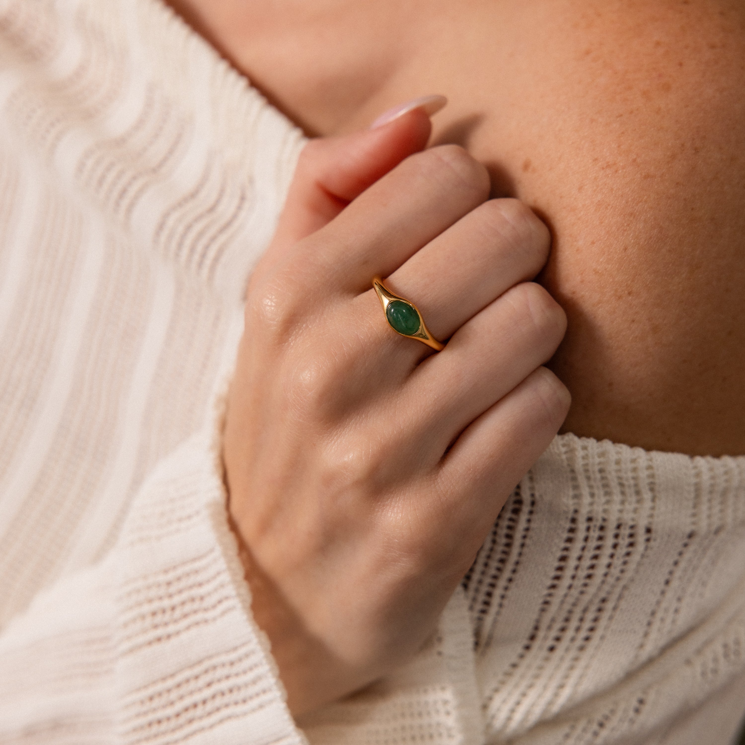 Oval Jade Siegel Ring – Luftli