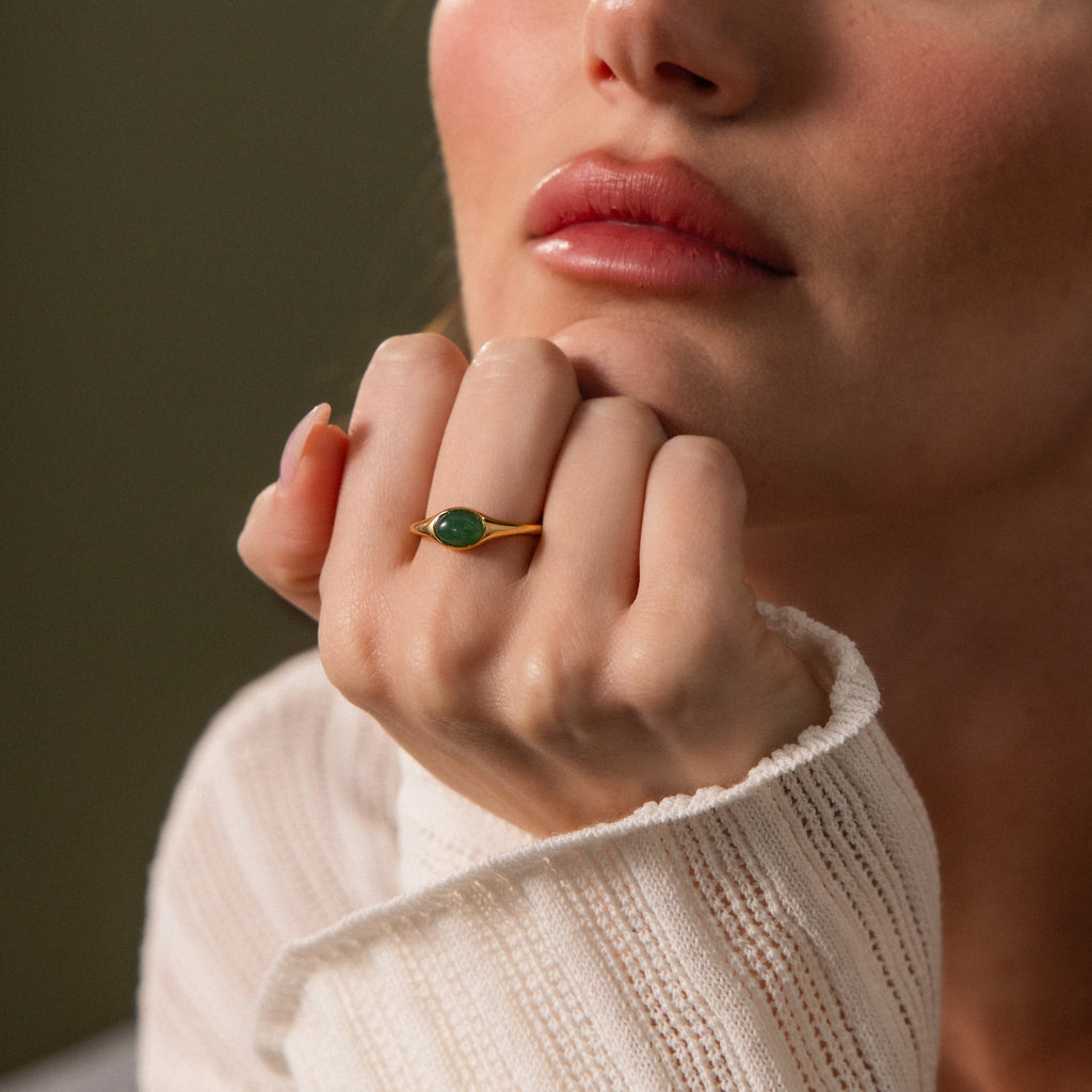 Oval Jade Siegel Ring – Luftli