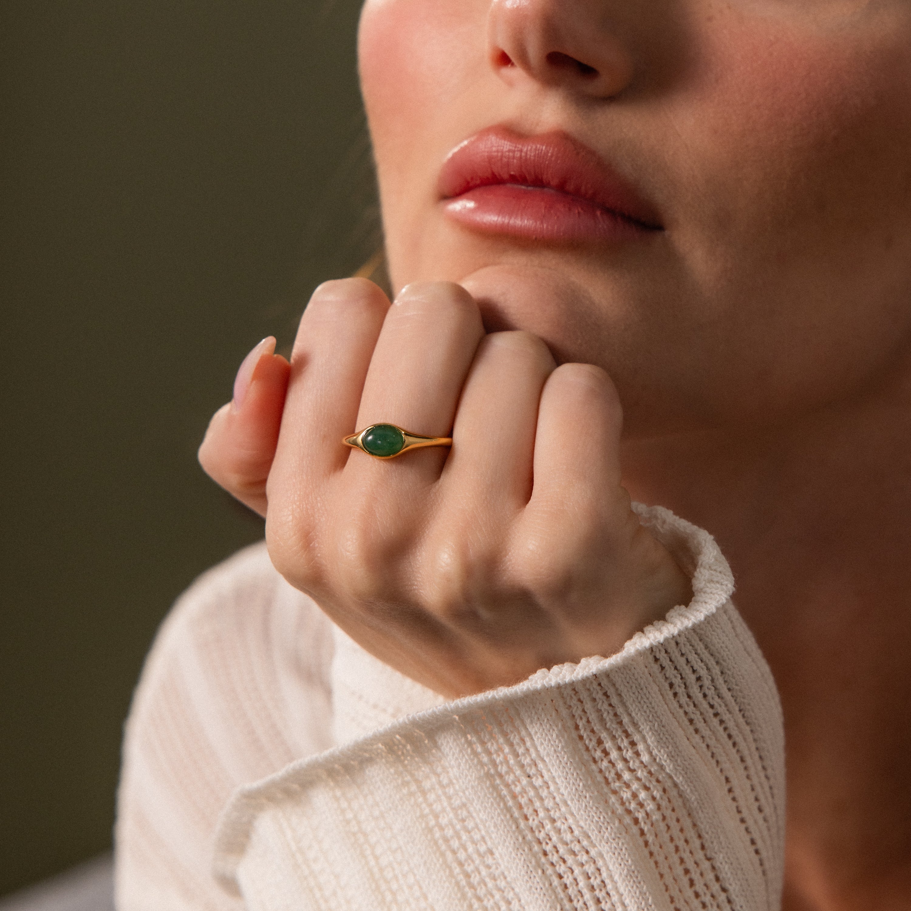 Oval Jade Siegel Ring – Luftli