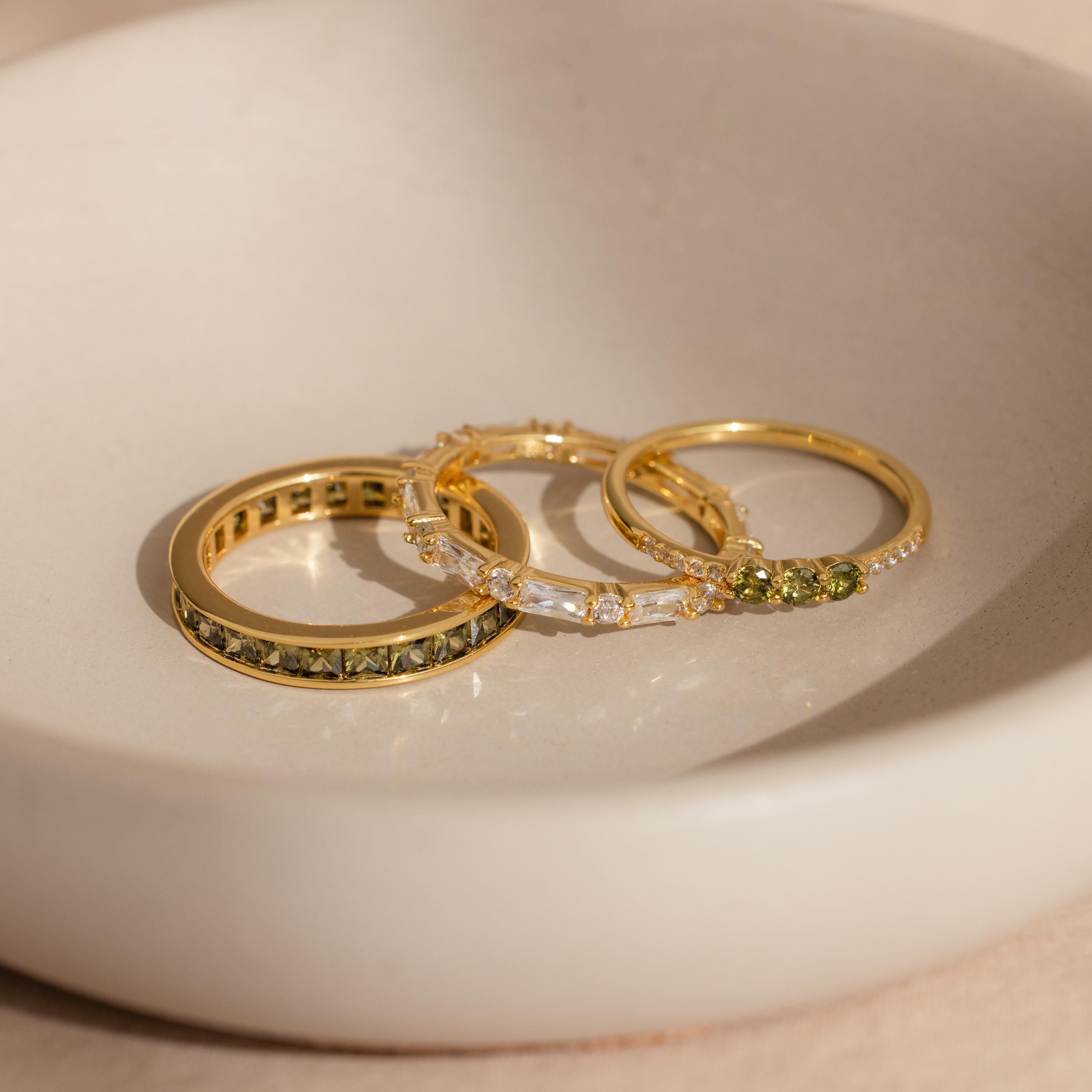Peridot Ringe Set – Luftli