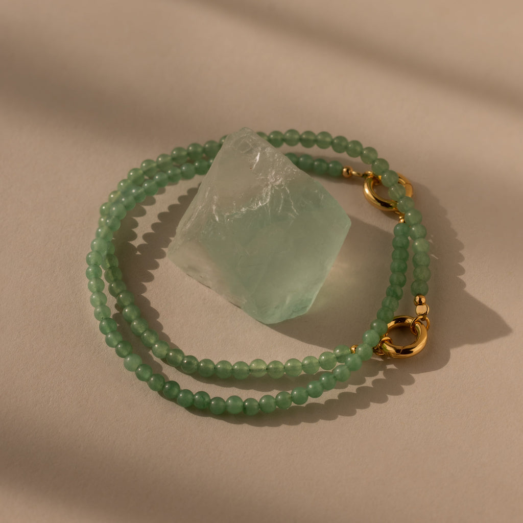 Perlen Jade Charm Armband – Luftli