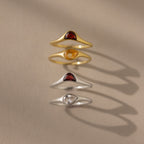 Skulpturaler Toi et Moi Ring Set – Luftli