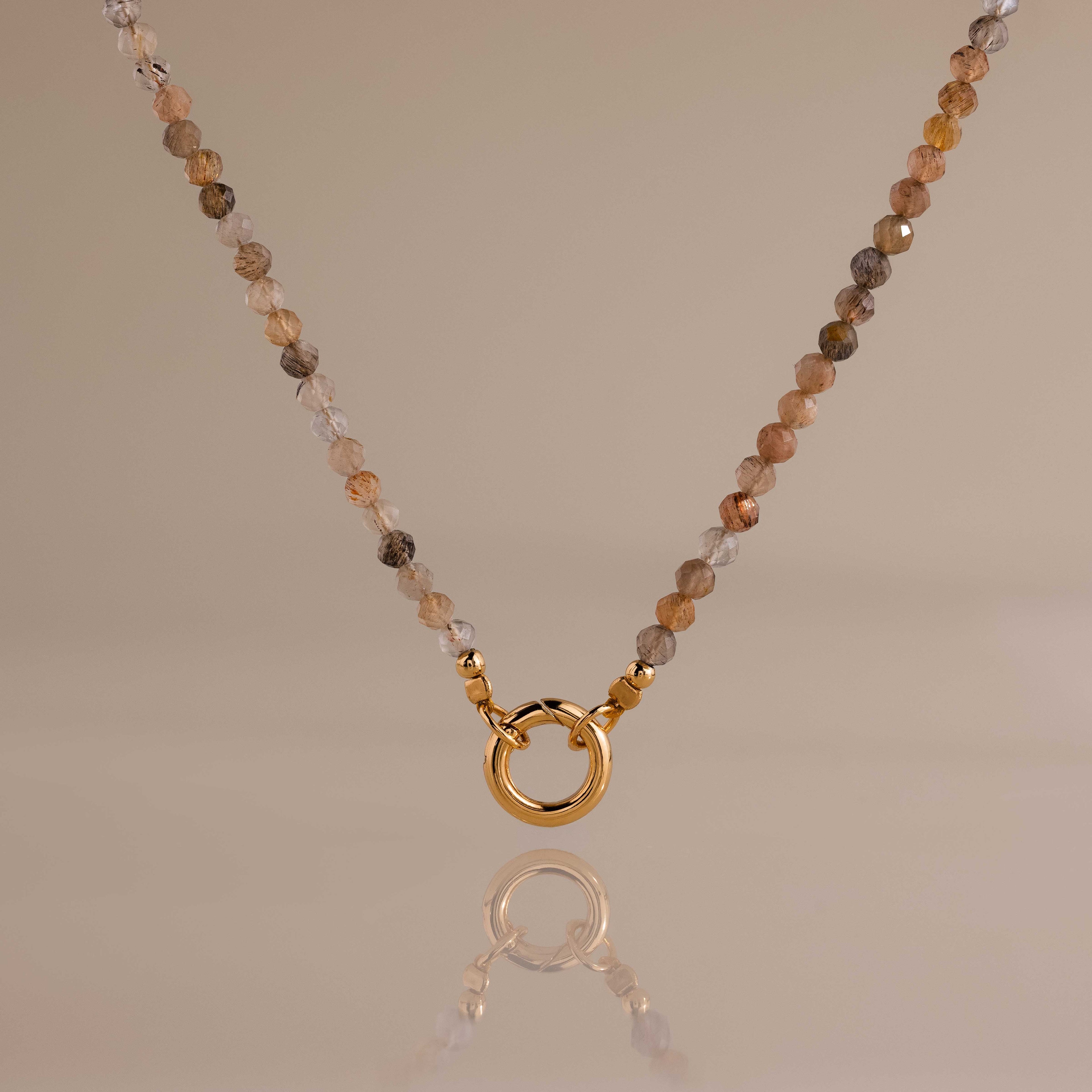 Sonnenstein Perlen Charm Halskette – Luftli