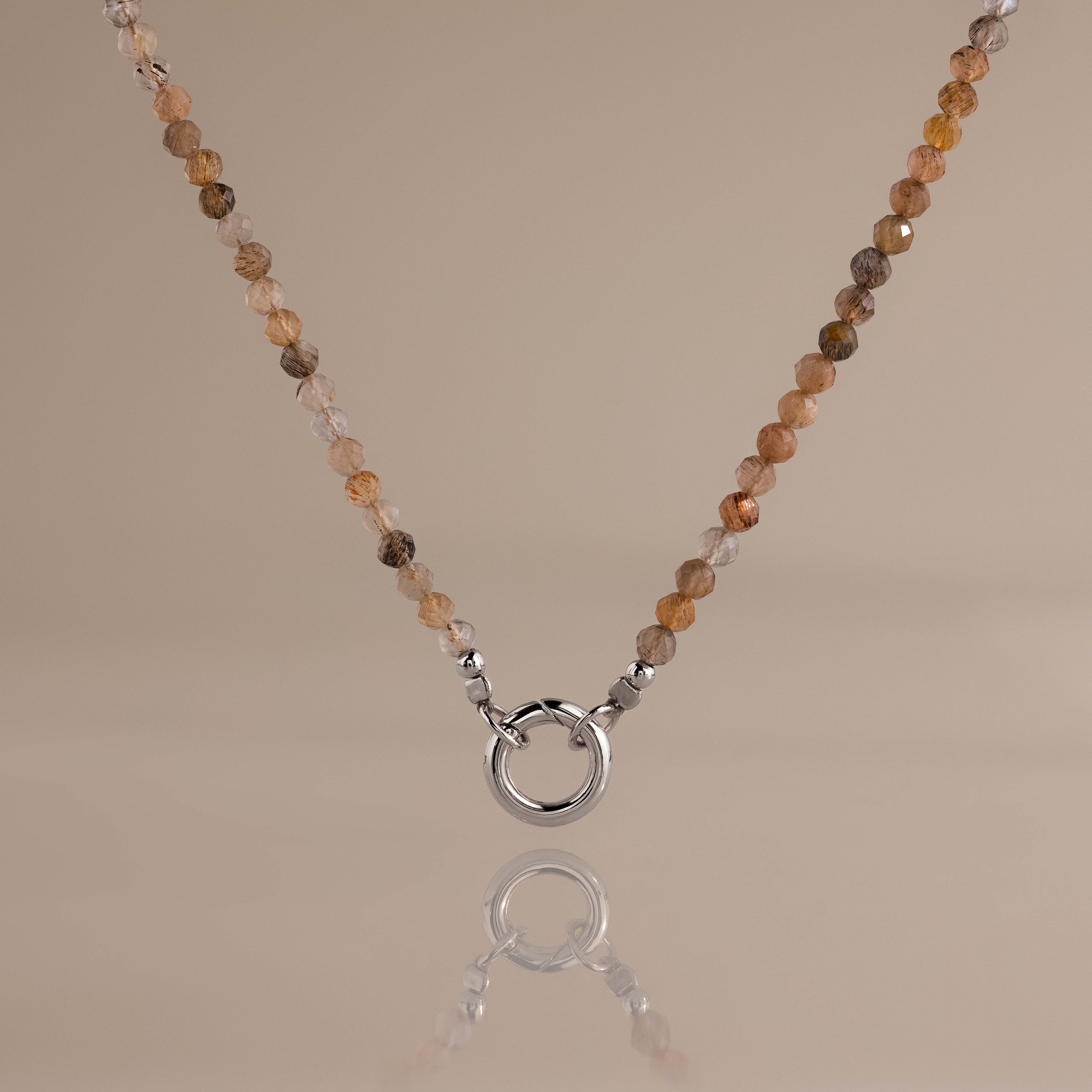 Sonnenstein Perlen Charm Halskette – Luftli