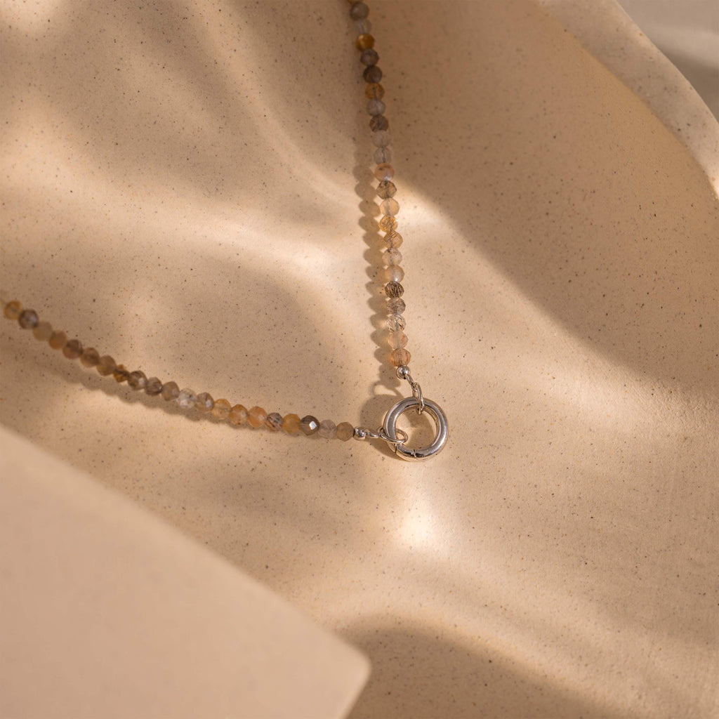 Sonnenstein Perlen Charm Halskette – Luftli