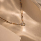 Sonnenstein Perlen Charm Halskette – Luftli