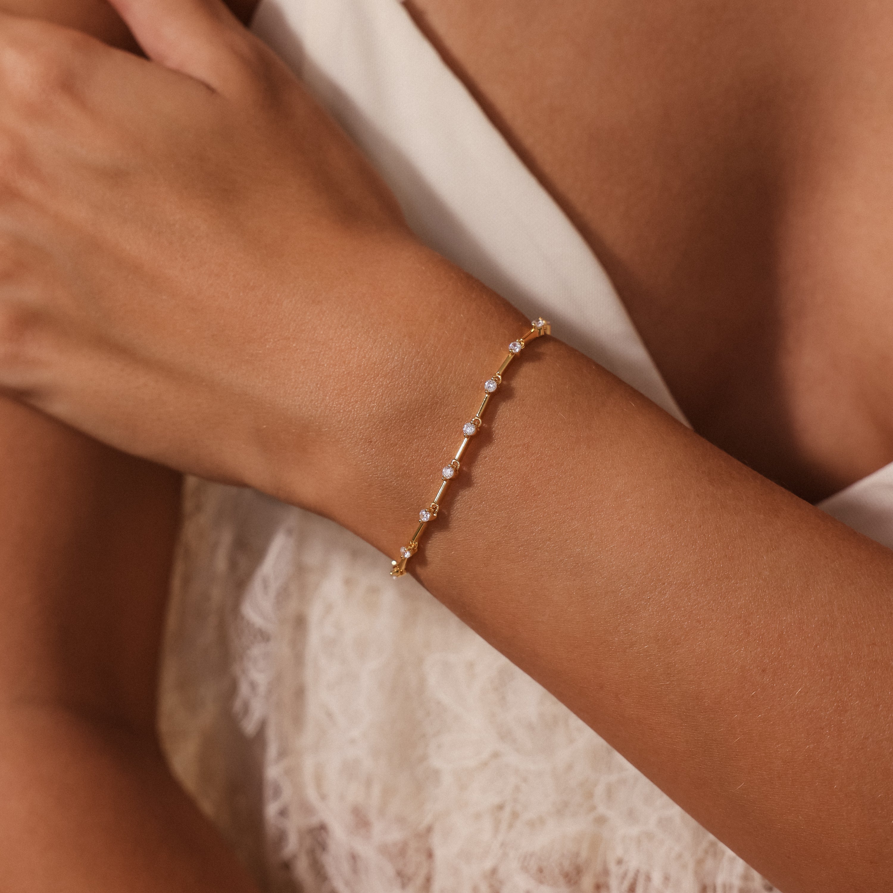 Sprinkle Diamant Tennis Armband – Luftli