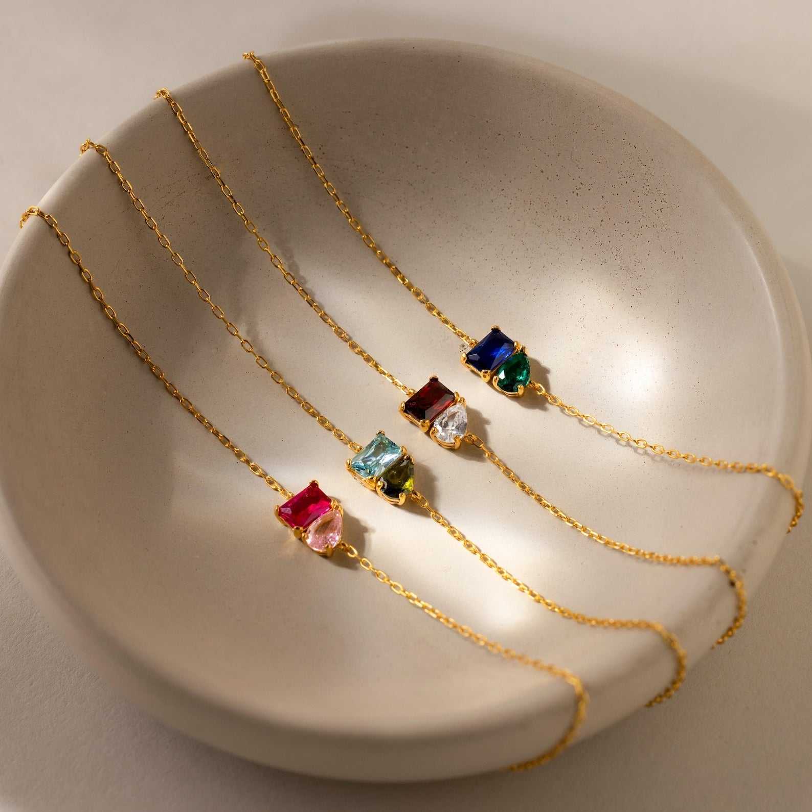 Toi et Moi Geburtsstein Armband – Luftli