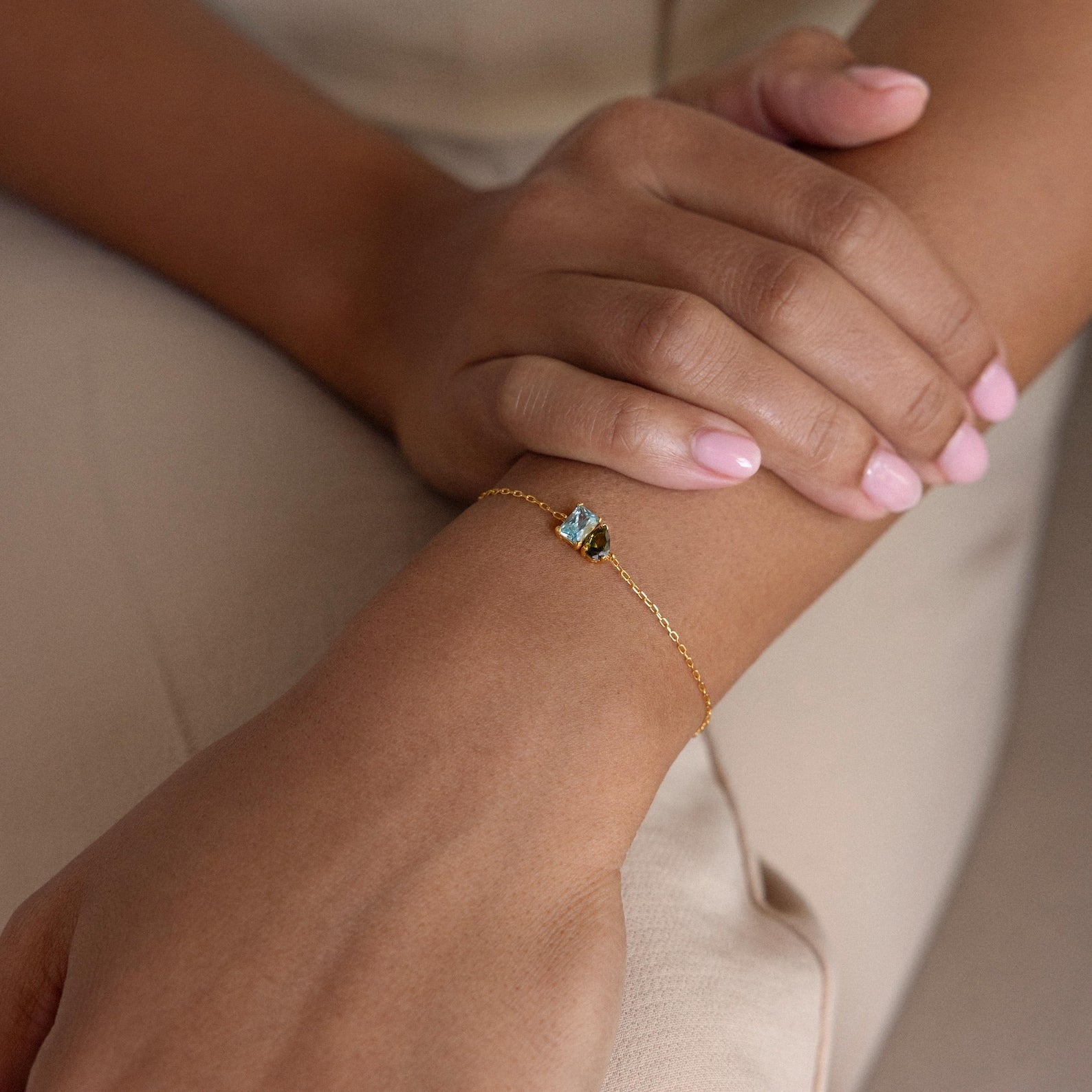 Toi et Moi Geburtsstein Armband – Luftli
