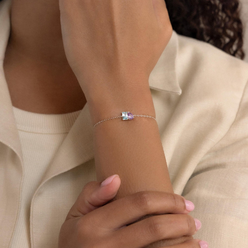 Toi et Moi Geburtsstein Armband – Luftli