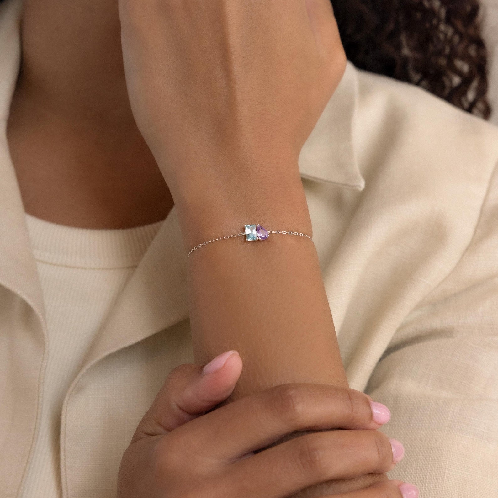Toi et Moi Geburtsstein Armband – Luftli