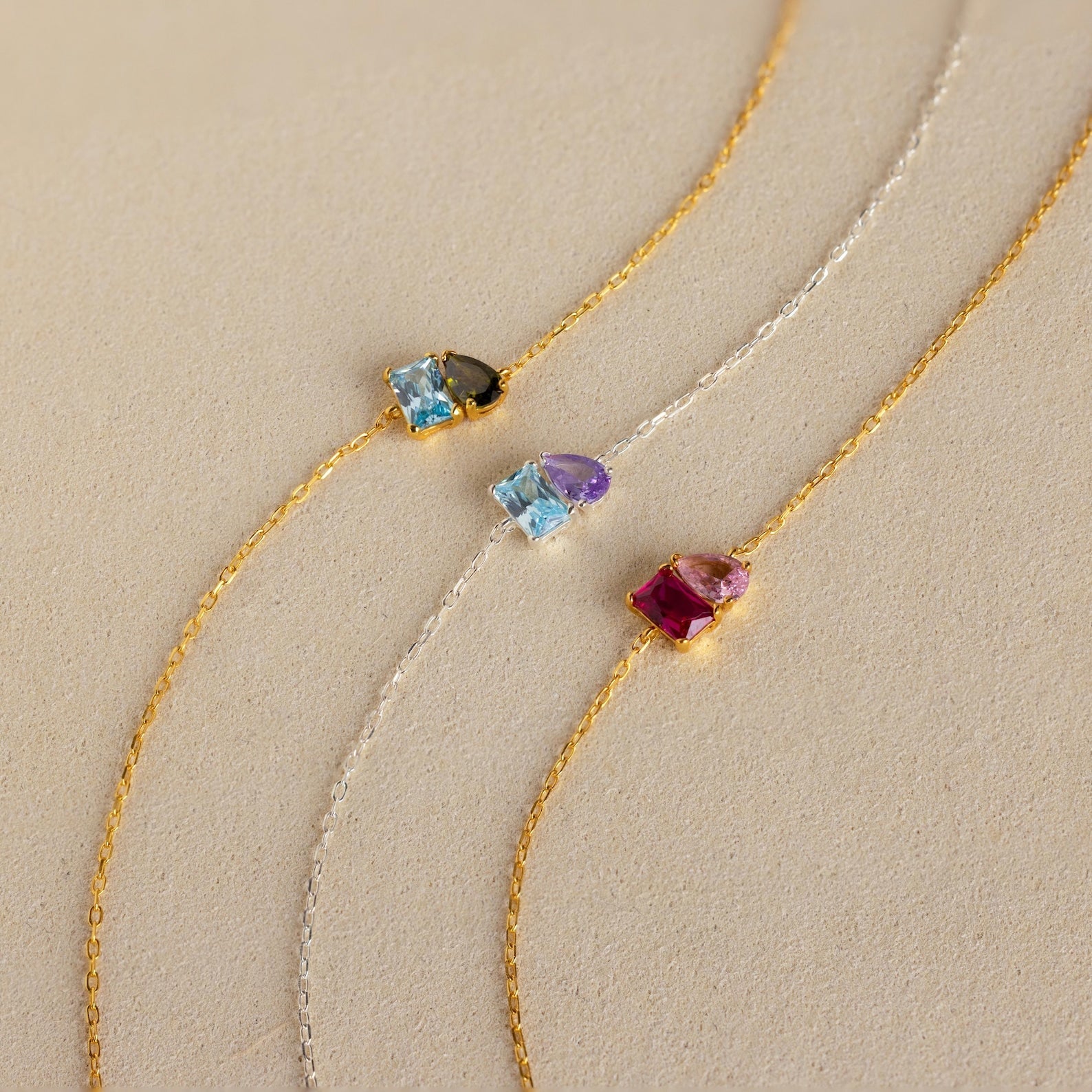 Toi et Moi Geburtsstein Armband – Luftli