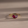 Toi et Moi Tropfen Herz Ring – Luftli