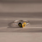 Toi et Moi Tropfen Herz Ring – Luftli