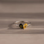 Toi et Moi Tropfen Herz Ring – Luftli