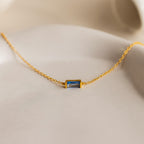 Zartes Baguette Geburtsstein Armband – Luftli