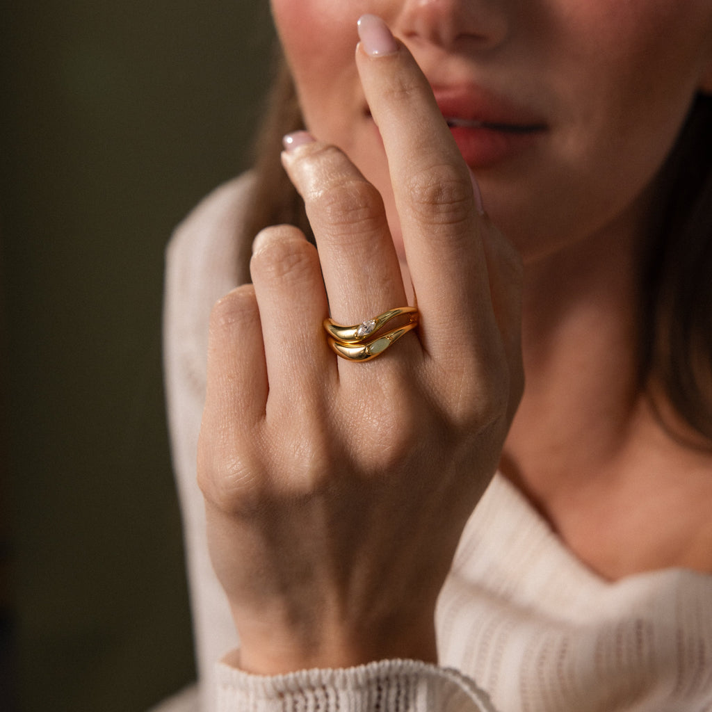 Zen Edelstein Kurven Ring – Luftli
