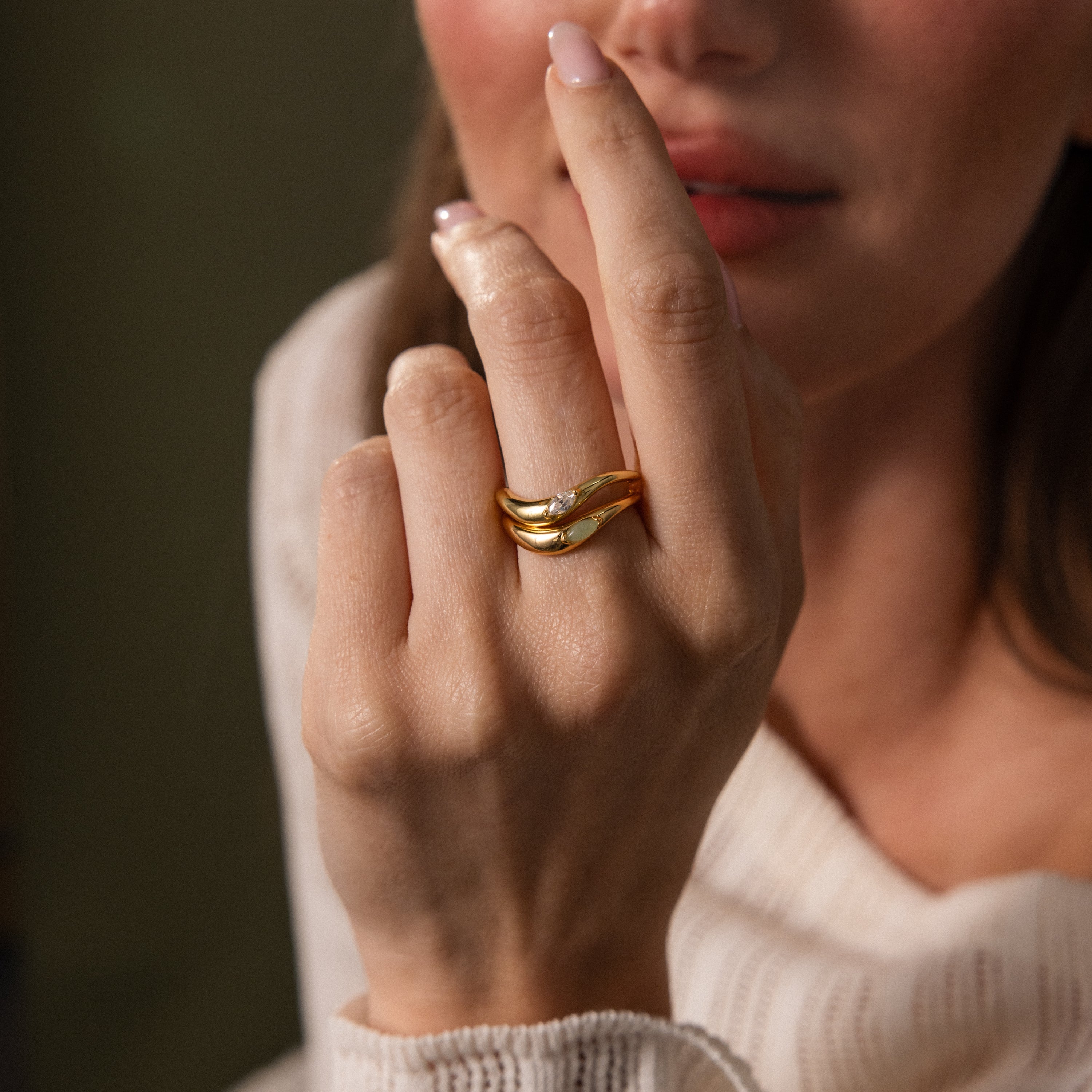 Zen Edelstein Kurven Ring – Luftli