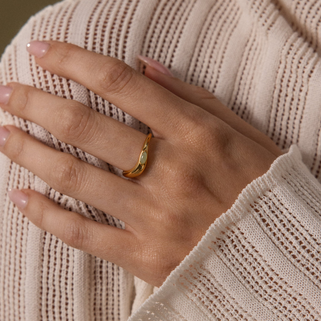 Zen Edelstein Kurven Ring – Luftli