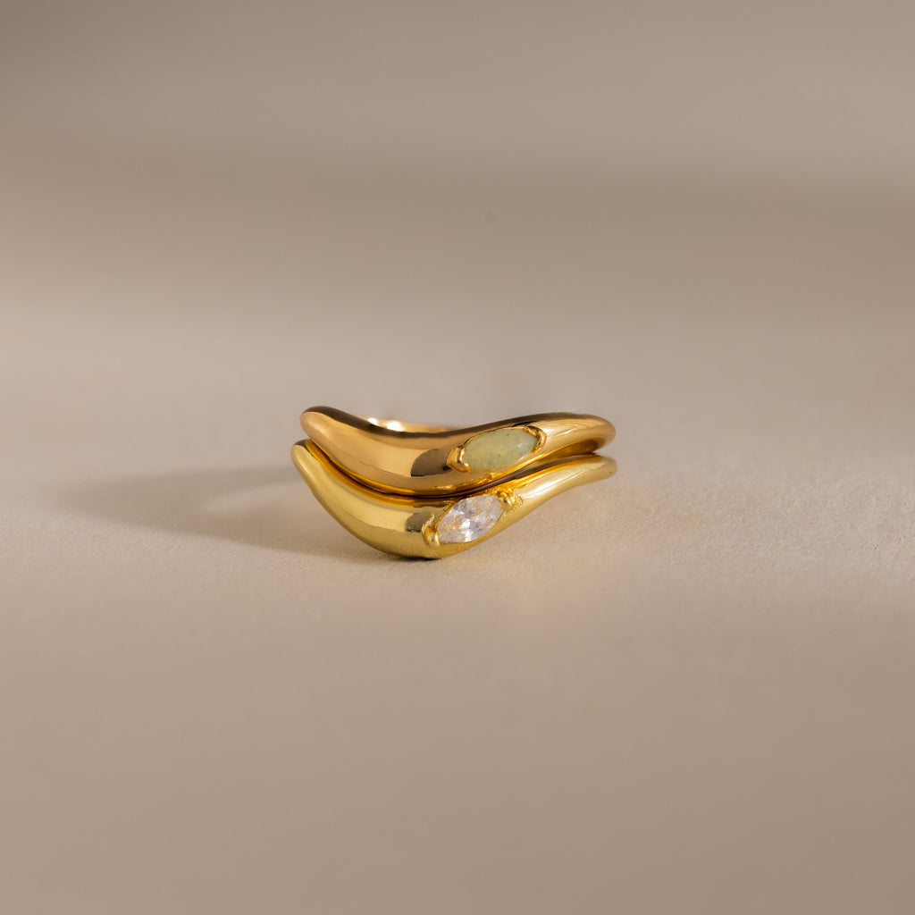 Zen Edelstein Kurven Ring – Luftli