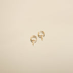 New Beginnings Pearl Hoop Earrings 14K Gold