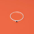 Hammered black ring