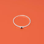 Hammered black ring