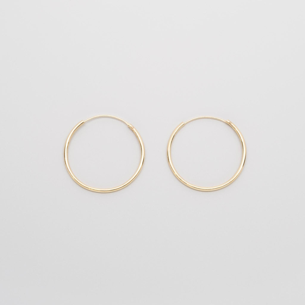 Simple hoop | solid gold - XS / S / M / L
