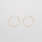 Simple hoop | solid gold - XS / S / M / L