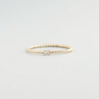 Twisted diamond ring | solid gold